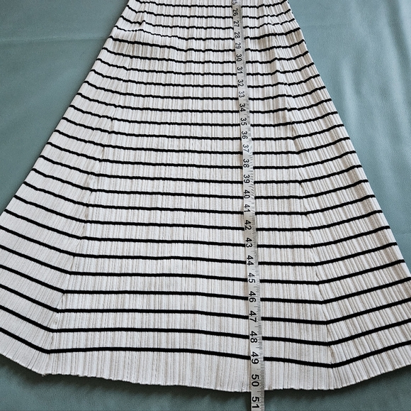 Miou Muse Ribbed Knit Sleeveless Fit And Flare Nautical Dress - Picture 6 of 9